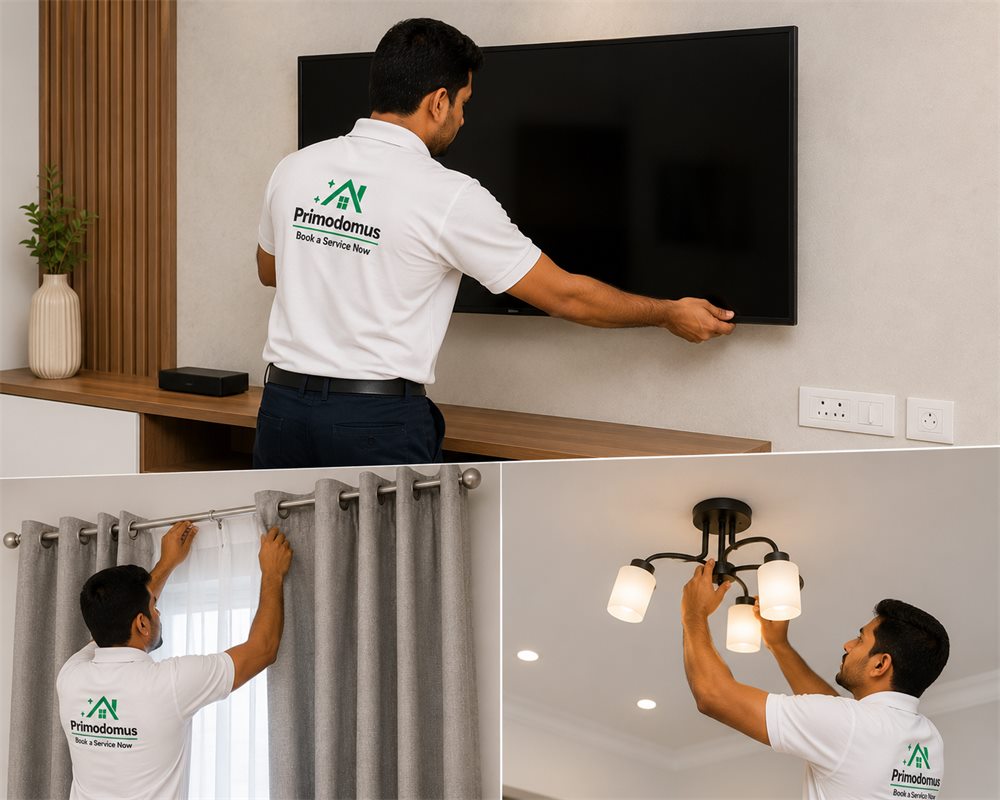 TV, Curtains & Fixtures